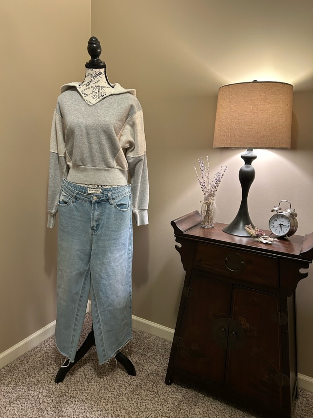 Great Smoky Los Angeles Jeans Light Blue Wide-Leg Distressed Women's Jeans